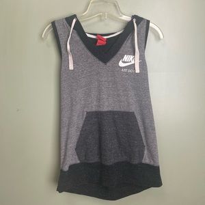 Nike two tones workout sweatshirt hooded top